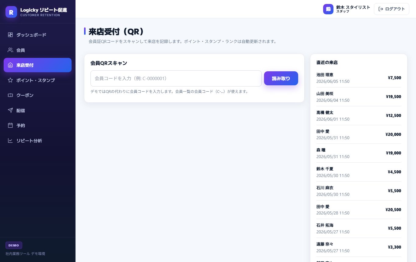 来店受付